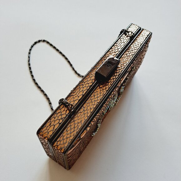Women Snake Bag Purse Evening Clutch on a Chain - Picture 7 of 16